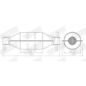 KATALIZATOR UNI. 380/137/47MM - EURO 3, 2.0 L DIESEL